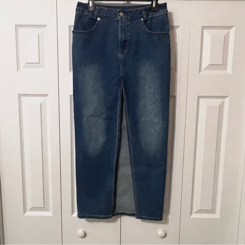 Salty Maxi Denim Skirt High Slit Size Medium